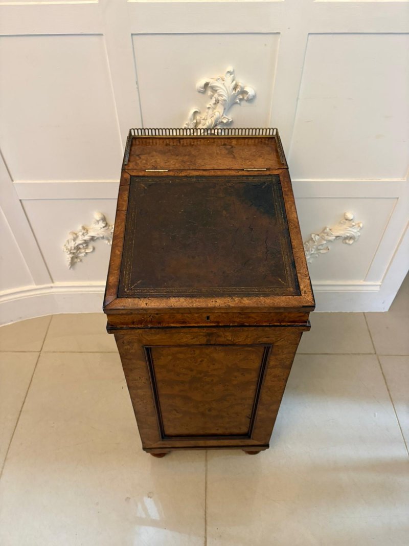 Antique George III 18th Century Quality Pollard Oak Slide and Turn Top Davenport Desk - Image 5